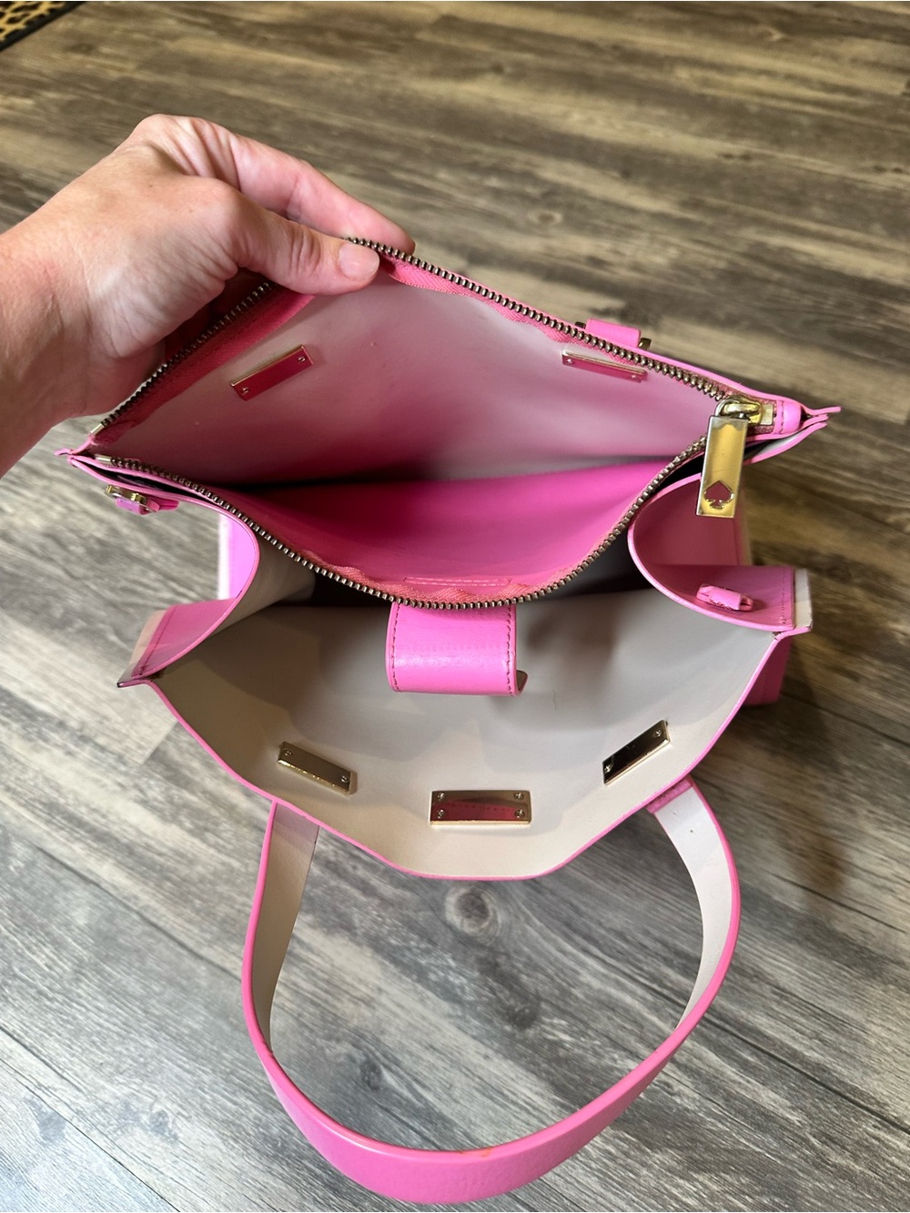 Kate Spade Arbor Hill Kyra Pink Leather Tote Satchel Handbag Purse - Picture 2 of 8
